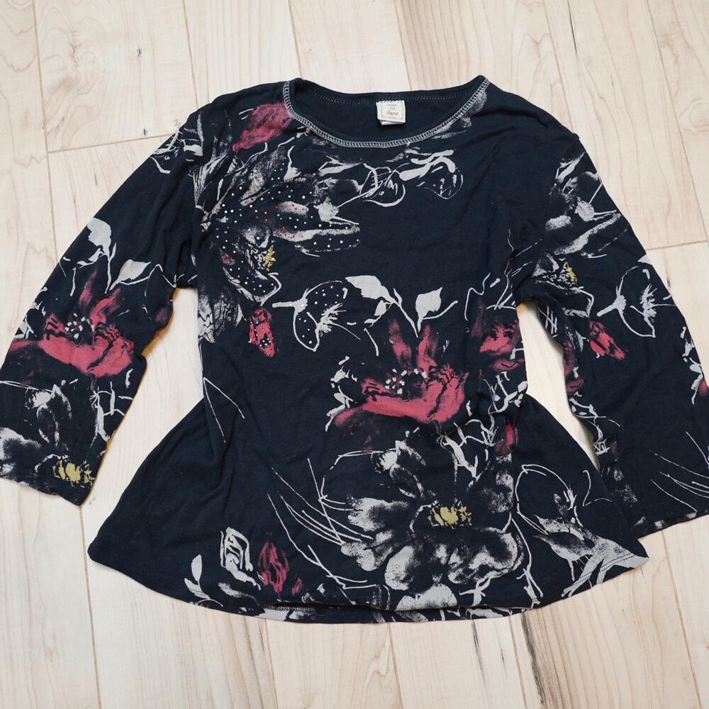 Jess and Jane Y2K Floral Rhinestone Top Large